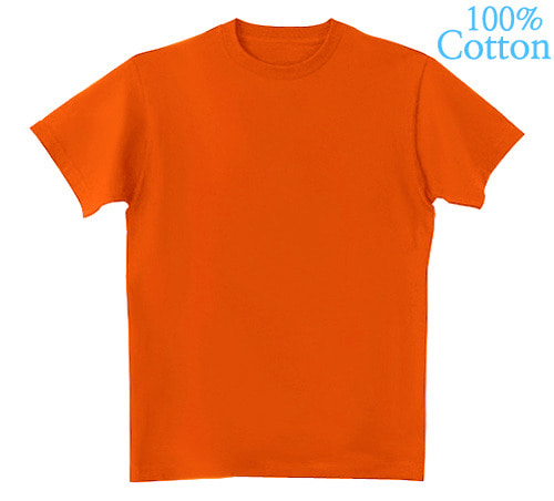 오렌지 라운드 티셔츠
