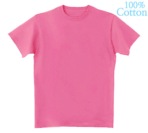 진분홍 라운드 티셔츠